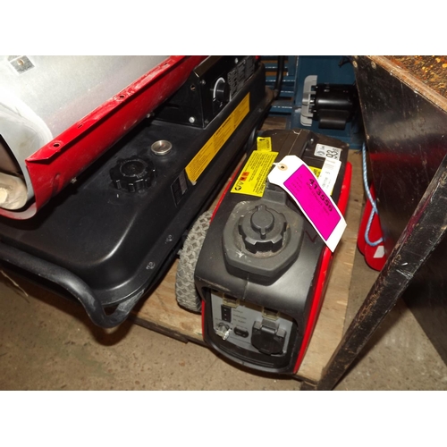 2457 - Clarke Power 1100w inverter generator with diesel blow heater (MM775) - sold as scrap * this lot is ... 