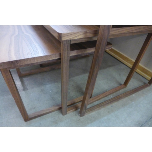 1351 - A Strada walnut nest of tables - repaired (GF08) * this lot is subject to VAT RRP £295