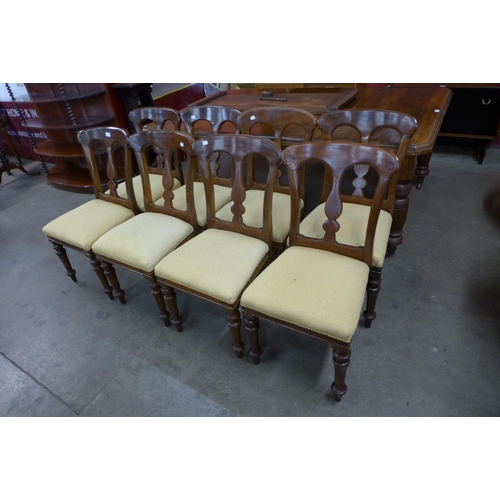 24 - A set of eight Victorian mahogany dining chairs stamped, J. Reilly's Patent