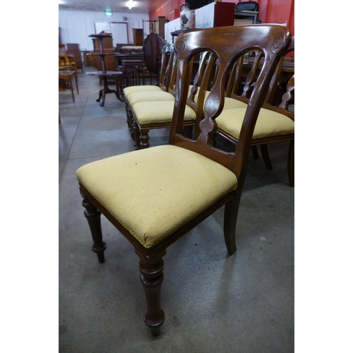 24 - A set of eight Victorian mahogany dining chairs stamped, J. Reilly's Patent