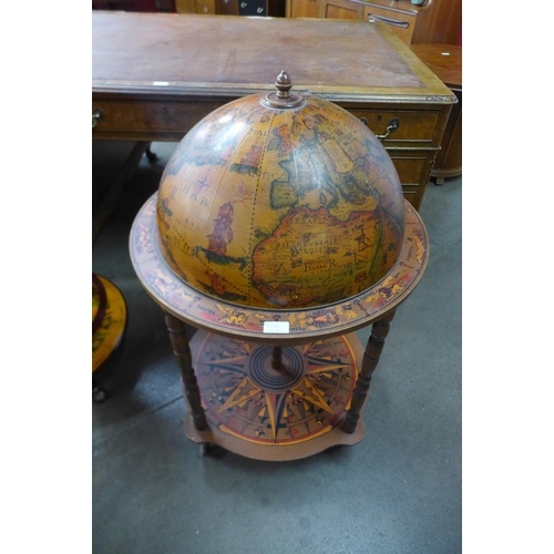 30b - A terrestrial globe cocktail cabinet/trolley