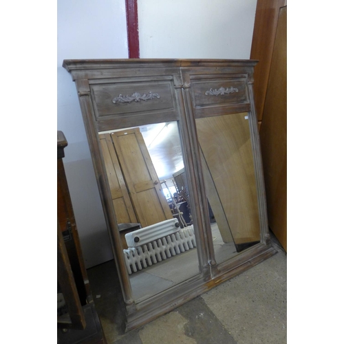 437 - A French style beech framed mirror