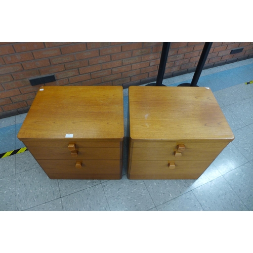 49 - A pair of Stag teak Cantata bedside chests, designed by Rob Carter