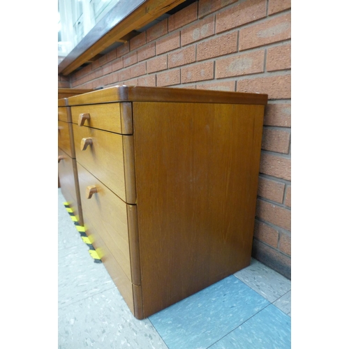 49 - A pair of Stag teak Cantata bedside chests, designed by Rob Carter