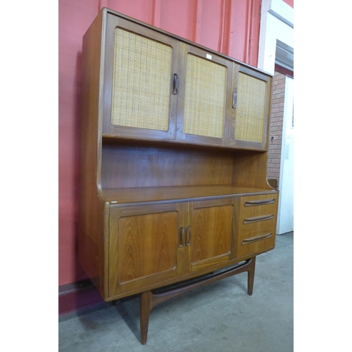 50 - A G-Plan Fresco teak and rattan highboard