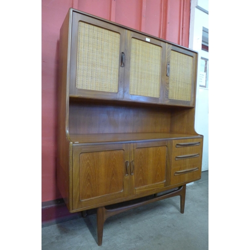 50 - A G-Plan Fresco teak and rattan highboard