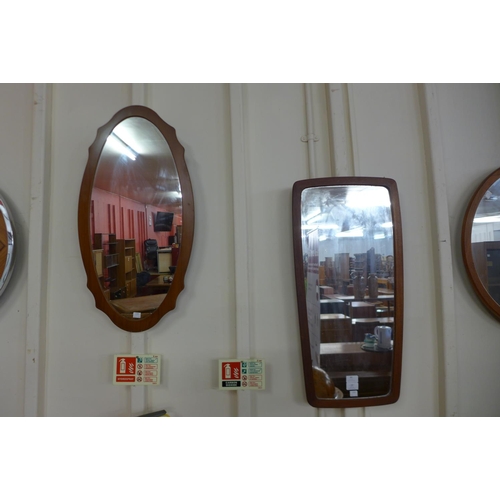 60 - Two teak framed mirrors