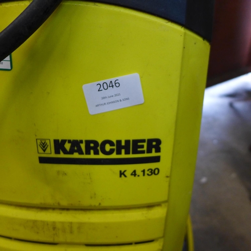 2046 - Karcher k4.130 jet wash with hose, lance & turbo nozzle - W