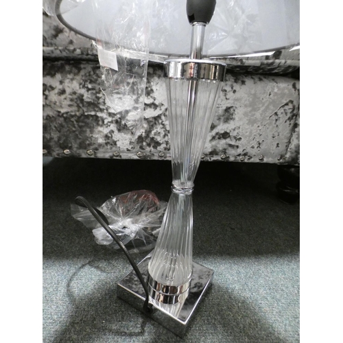 3028 - Glass table lamp - 50cms * this lot is subject to VAT