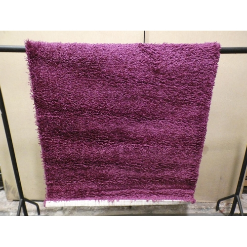 3059 - Purple shaggy rug - 120 x 170cm * this lot is subject to vat