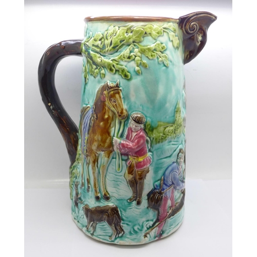 616 - A 1930's Nimy Belgium Majolica pitcher