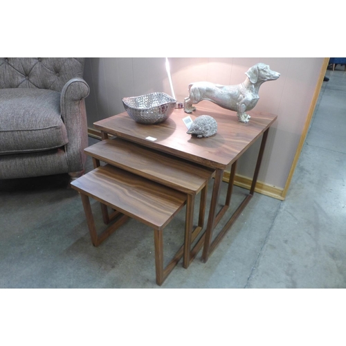 1316 - A Strada walnut nest of tables - repaired (GF08) * this lot is subject to VAT RRP £295