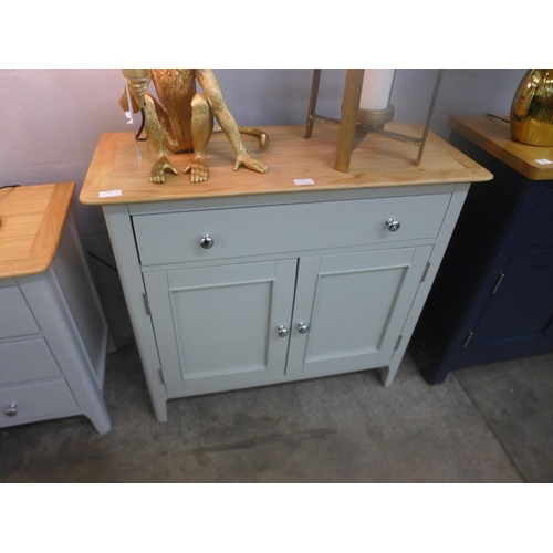 1350 - A Bergen grey painted oak two door one drawer mini sideboard (NTP-SMS-G)  *This lot is subject to VA... 