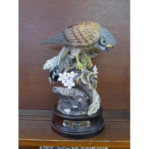 620 - A Royal Doulton limited edition model of a Kestrel, number 10 of 950, (DA144), two flowers broken an... 