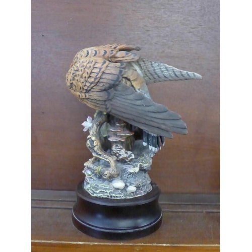 620 - A Royal Doulton limited edition model of a Kestrel, number 10 of 950, (DA144), two flowers broken an... 