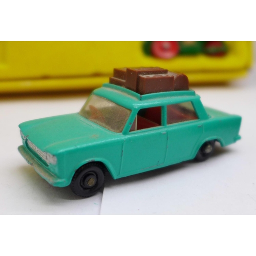 626 - A Matchbox Car Transporter M-8, boxed, a Matchbox Fiat 1500, no.55 and a Matchbox 40th Anniversary c... 