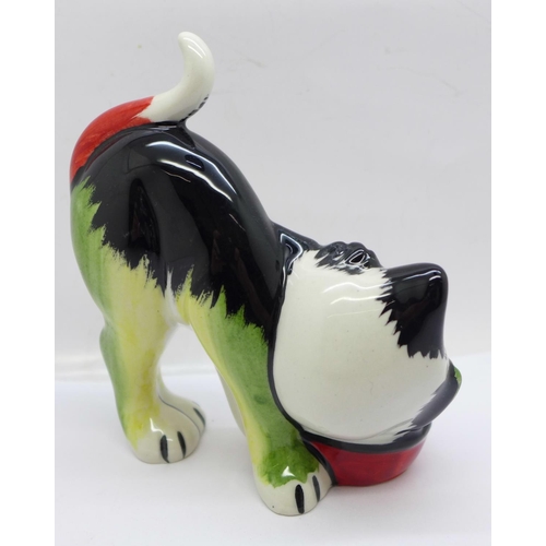 642 - Lorna Bailey, ‘Lap the Cat', signed on the base, 13cm