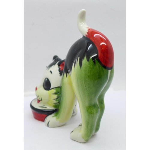 642 - Lorna Bailey, ‘Lap the Cat', signed on the base, 13cm