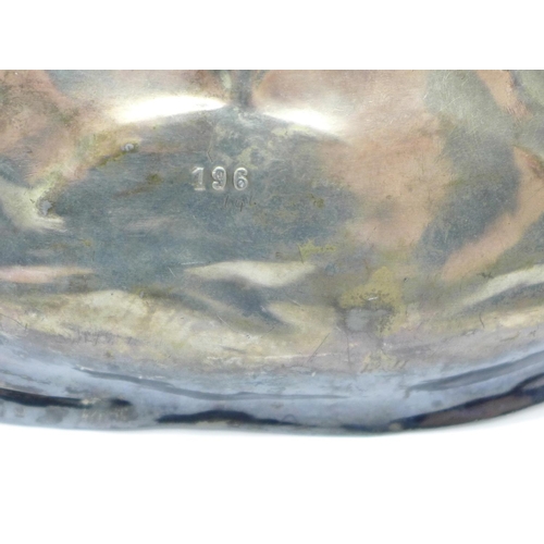 656 - A WMF Art Nouveau pewter dish, 28cm