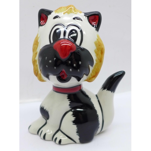 663 - Lorna Bailey, 'Ethan the Cat’, signed on the base, 12cm