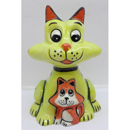 664 - Lorna Bailey, 'Kitty Katz', limited production in July 2002 and signed on the base, 13cm