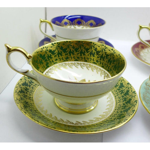 686 - Aynsley cups and saucers (8)