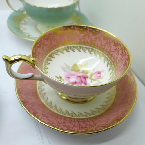 686 - Aynsley cups and saucers (8)