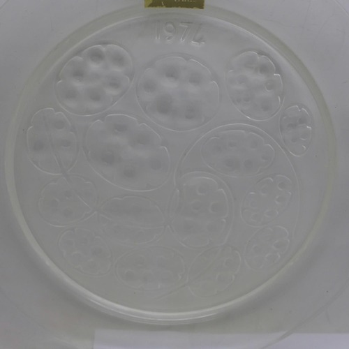 699 - A Lalique 'Crystal Pennies' dish, 1974, with box and paperwork