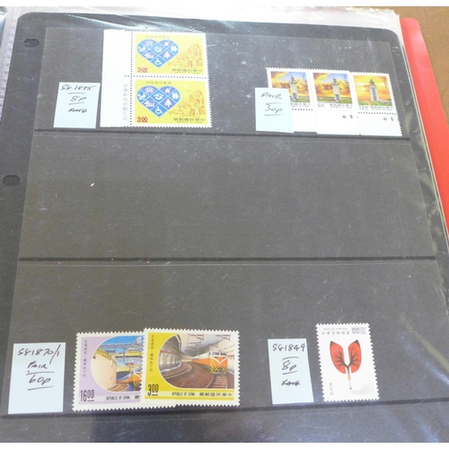 720 - Stamps; China stamps, first day covers, postal history, etc., in folder