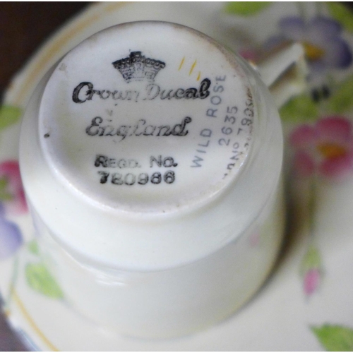 723 - Six Crown Ducal coffee cups and saucers