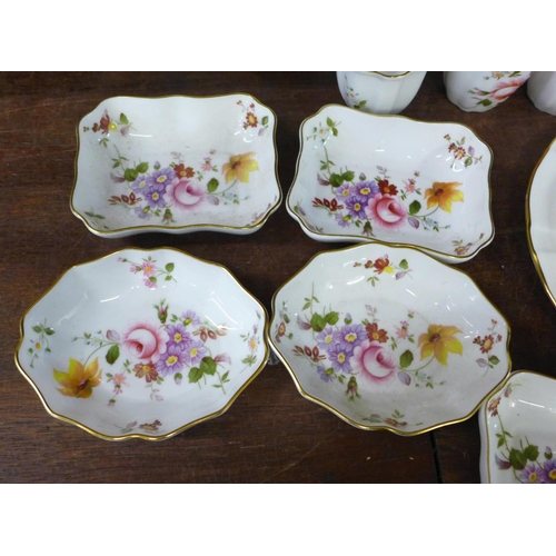 728 - A collection of Royal Crown Derby, Derby Posies china and an Old Avesbury plate