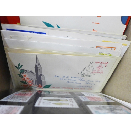 740 - Stamps; box of stamps, covers, etc.