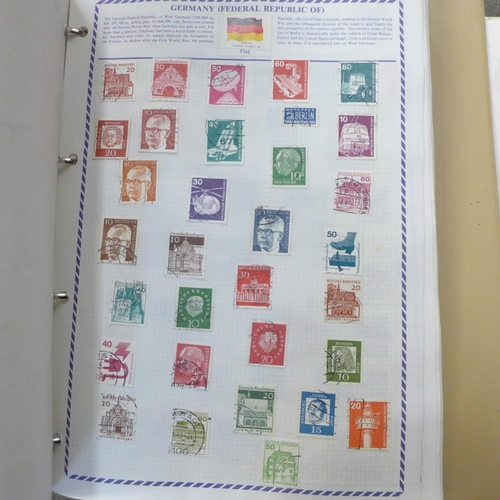 756 - Four albums of stamps (one blank)