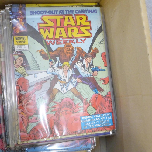 778 - Marvel Comics Group Star Wars Weekly, late 1970's early 1980's, over 100 issues