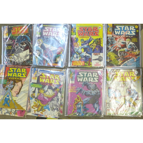 778 - Marvel Comics Group Star Wars Weekly, late 1970's early 1980's, over 100 issues