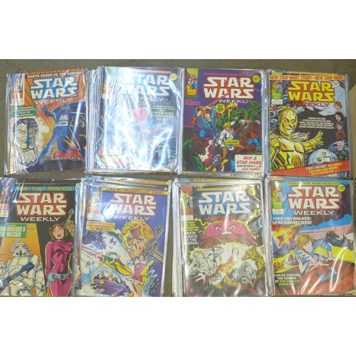 778 - Marvel Comics Group Star Wars Weekly, late 1970's early 1980's, over 100 issues