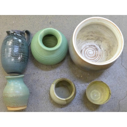 779 - A collection of studio pottery