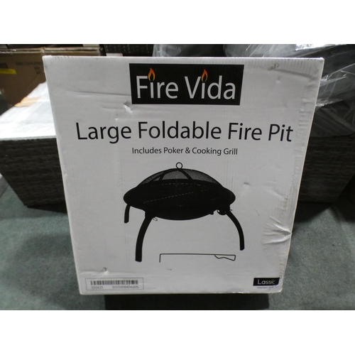 3001 - Fire Vida large foldable fire pit * this lot is subject to VAT