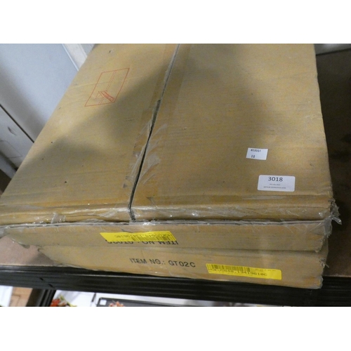 3018 - Two clear Merlin side tables * this lot is subject to VAT