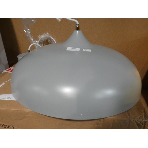 3021 - Kaelan light grey 1-light pendant * this lot is subject to VAT