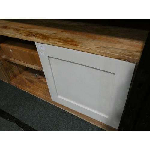 3026 - A solid wood one door TV unit * this lot is subject to VAT