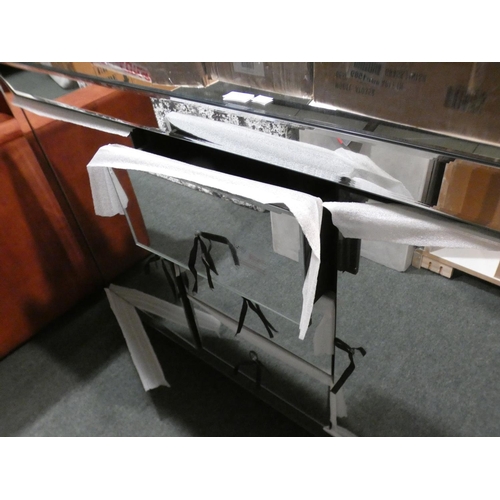 3031 - A mirrored three drawer, two door sideboard * this lot is subject to VAT