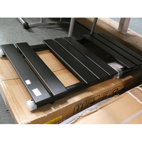 3089 - An Ina vertical flat panel black towel radiator * this lot is subject to VAT