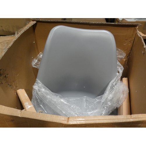 3101 - A pair of light grey plastic/natural chairs * this lot is subject to VAT