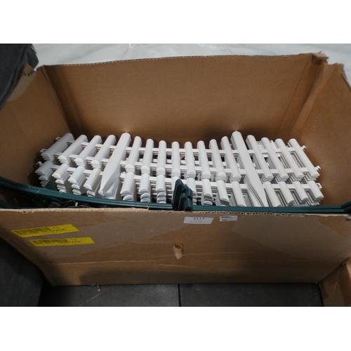 3117 - A box of white & green border fencing * this lot is subject to VAT