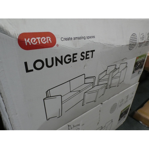 3121 - A Keter 4-piece all weather rattan effect lounge set * this lot is subject to VAT