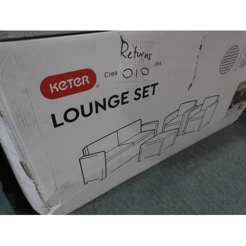 3122 - A Keter 4-piece all weather rattan effect lounge set * this lot is subject to VAT