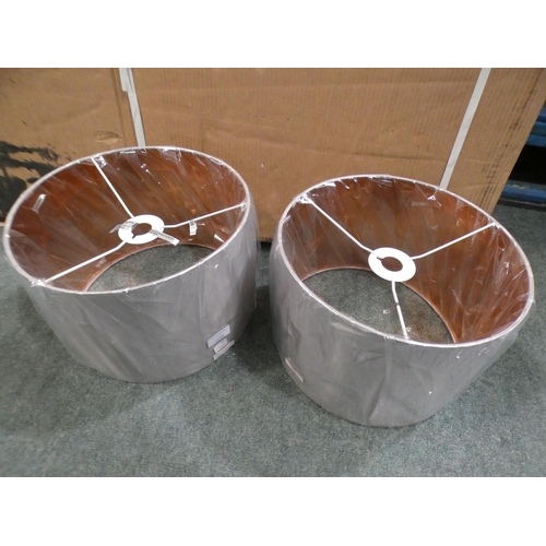 3137 - Two grey/copper style lamp shades * this lot is subject to VAT