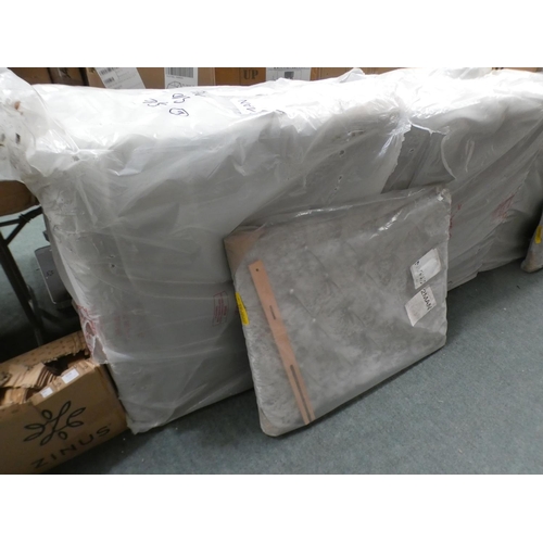 3157 - A crushed velvet single drawer divan base with headboard * this lot is subject to VAT