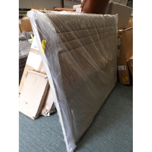 3165 - A biscuit fabric upholstered superking head board * this lot is subject to VAT